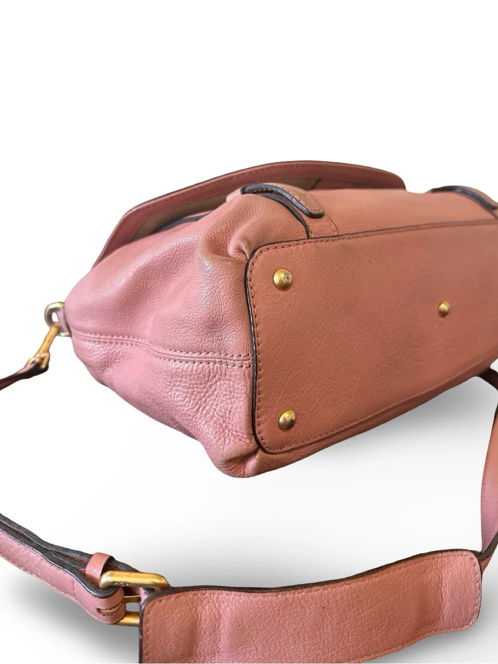 MCM Dusty Rose Leather Satchel Handbag - Women
